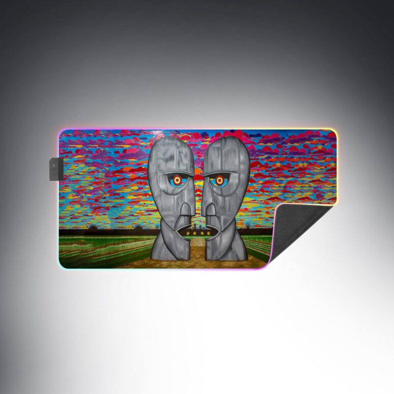 The Division Bell Painting Art Magic RGB Pink Floyd Luminous Mouse Pad Led