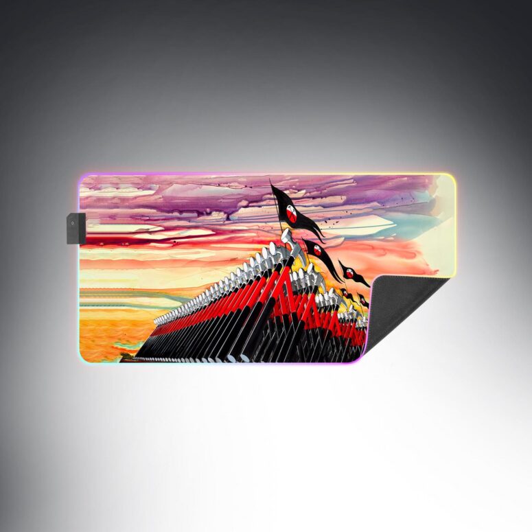 The Wall Hammer Drawing Art Magic RGB Pink Floyd Luminous Mouse Pad Led The Wall Hammer Drawing Art Magic RGB Pink Floyd Luminous Mouse Pad Led