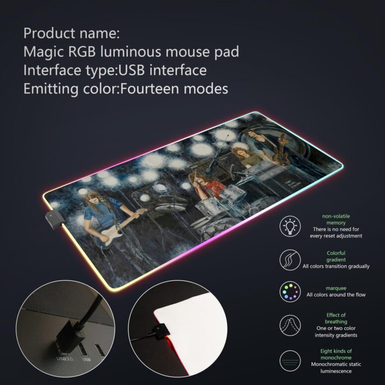 Magic at Pompeii Magic RGB Pink Floyd Luminous Mouse Pad Led Magic at Pompeii Magic RGB Pink Floyd Luminous Mouse Pad Led