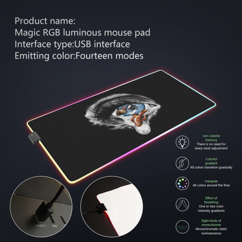 Not The Devil Wish You Were Here Magic RGB Pink Floyd Luminous Mouse Pad Led Not The Devil Wish You Were Here Magic RGB Pink Floyd Luminous Mouse Pad Led