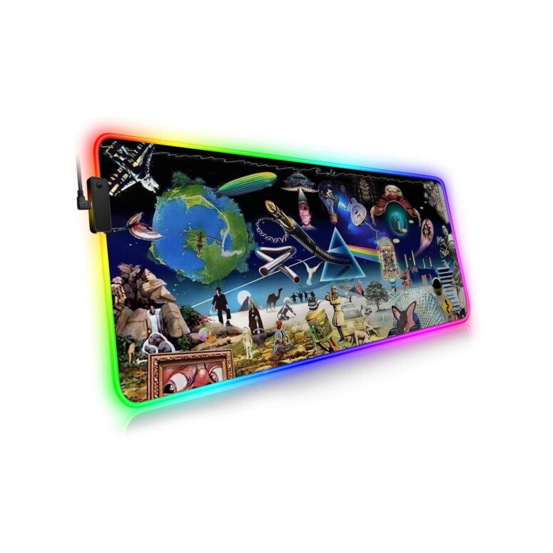 Music is always by your side Magic RGB Pink Floyd Luminous Mouse Pad Led