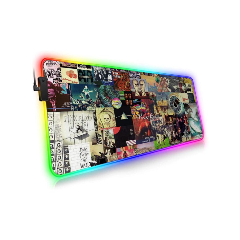 Pink Floyd Albums Collage Magic RGB Luminous Mouse Pad Led