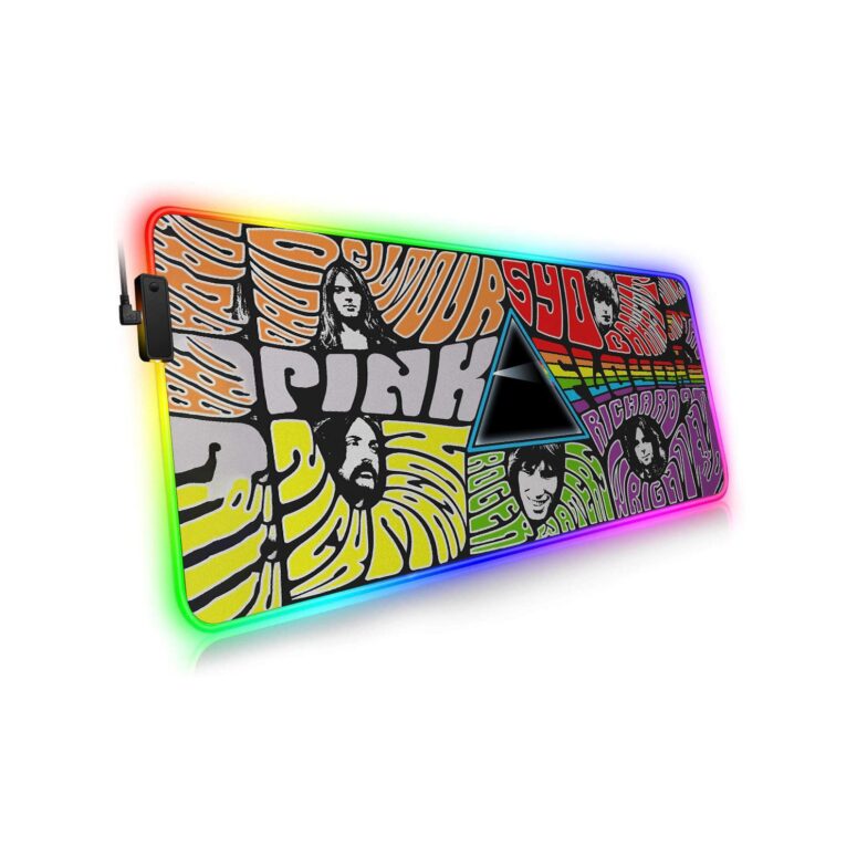Pink floyd Member Art Full Color Magic RGB Luminous Mouse Pad Led