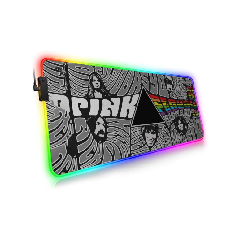 Pink floyd Member Art Magic RGB Luminous Mouse Pad Led