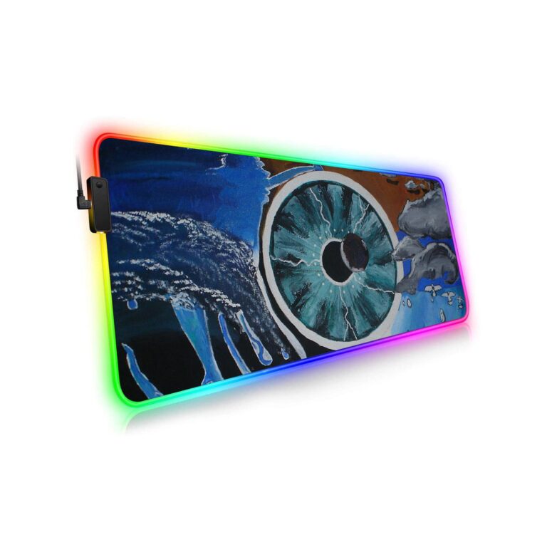 Pulse Hand Drawing Art Magic RGB Pink Floyd Luminous Mouse Pad Led