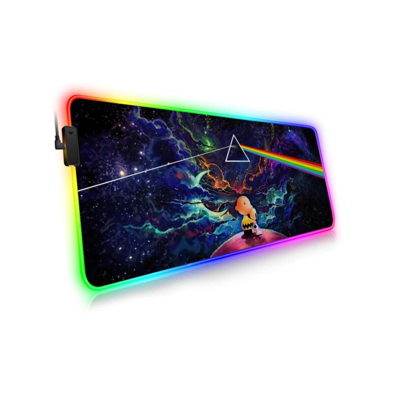 Snoopy and Charlie Brown Dark Side Of The Moon Magic RGB Pink Floyd Luminous Mouse Pad Led Snoopy and Charlie Brown Dark Side Of The Moon Magic RGB Pink Floyd Luminous Mouse Pad Led