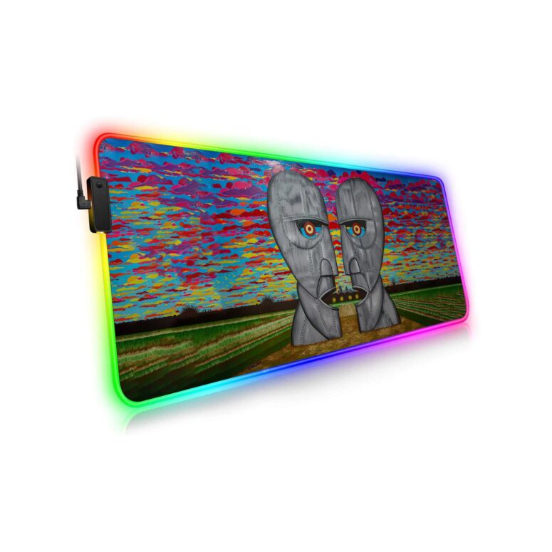 The Division Bell Painting Art Magic RGB Pink Floyd Luminous Mouse Pad Led
