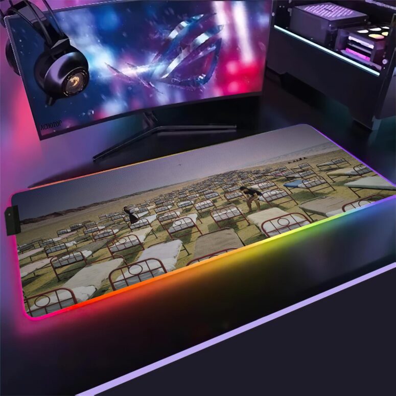 A Momentary Lapse of Reason Album Cover 1987 Magic RGB Pink Floyd Luminous Mouse Pad Led