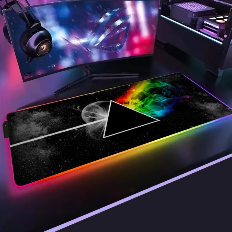 Dark Side Of the Moon in Space Magic RGB Pink Floyd Luminous Mouse Pad Led Dark Side Of the Moon in Space Magic RGB Pink Floyd Luminous Mouse Pad Led