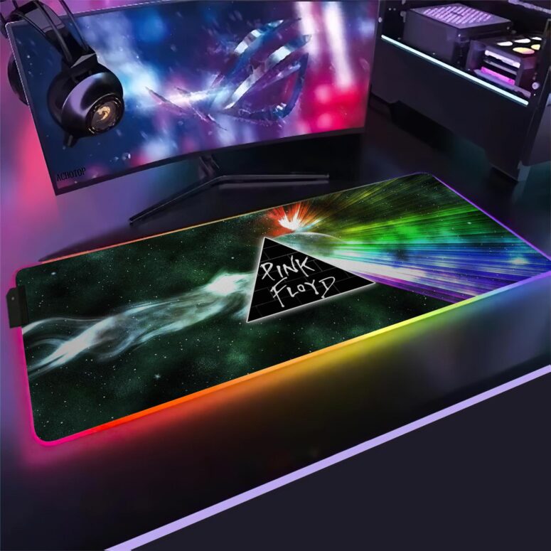 Dark Side Of Moon Galaxy Green Magic RGB Pink Floyd Luminous Mouse Pad Led Dark Side Of Moon Galaxy Green Magic RGB Pink Floyd Luminous Mouse Pad Led