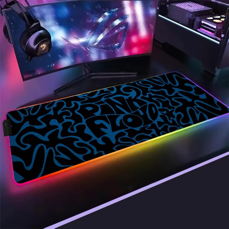 Pink Floyd Logo Cosmic psychedelic Art Magic RGB Luminous Mouse Pad Led Pink Floyd Logo Cosmic psychedelic Art Magic RGB Luminous Mouse Pad Led