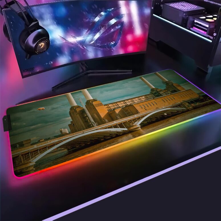 Flying Pig at Battersea Power Station Magic RGB Pink Floyd Luminous Mouse Pad Led Flying Pig at Battersea Power Station Magic RGB Pink Floyd Luminous Mouse Pad Led