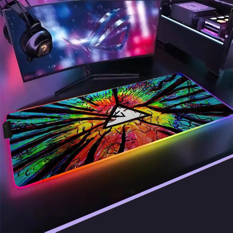 Pink Floyd Psychedelic Magic RGB Luminous Mouse Pad Led