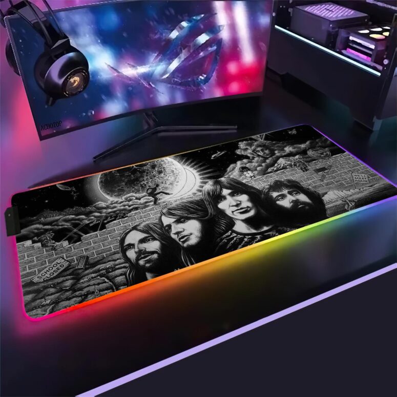 Pink Floyd Psychedelism Magic RGB Luminous Mouse Pad Led