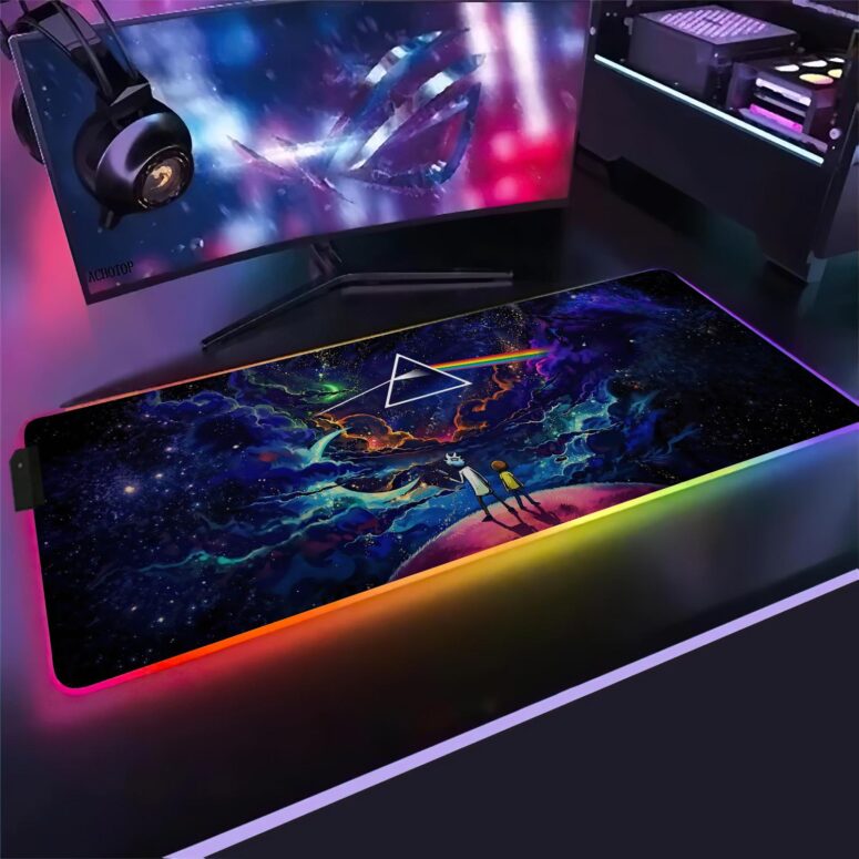 Rick and Morty The Dark Side Of The Moon Magic RGB Pink Floyd Luminous Mouse Pad Led Rick and Morty The Dark Side Of The Moon Magic RGB Pink Floyd Luminous Mouse Pad Led