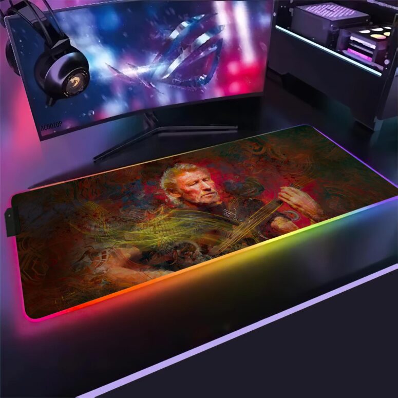 Roger Waters Digital Painting Magic RGB Pink Floyd Luminous Mouse Pad Led Roger Waters Digital Painting Magic RGB Pink Floyd Luminous Mouse Pad Led