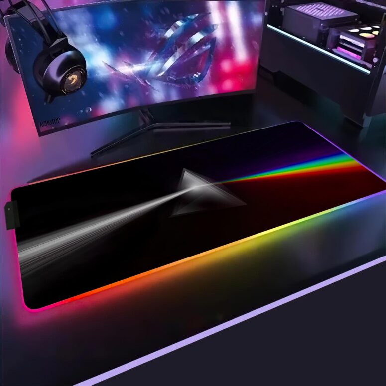 The Dark Side of The Moon Digital Painting Magic RGB Pink Floyd Luminous Mouse Pad Led The Dark Side of The Moon Digital Painting Magic RGB Pink Floyd Luminous Mouse Pad Led