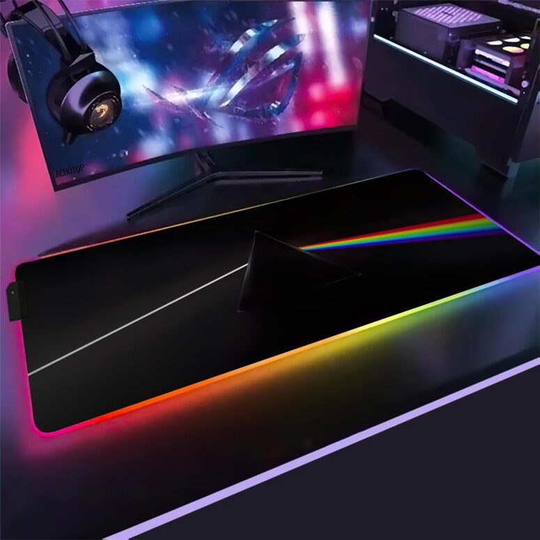 The Dark Side of the Moon Illustrator Magic RGB Pink Floyd Luminous Mouse Pad Led The Dark Side of the Moon Illustrator Magic RGB Pink Floyd Luminous Mouse Pad Led