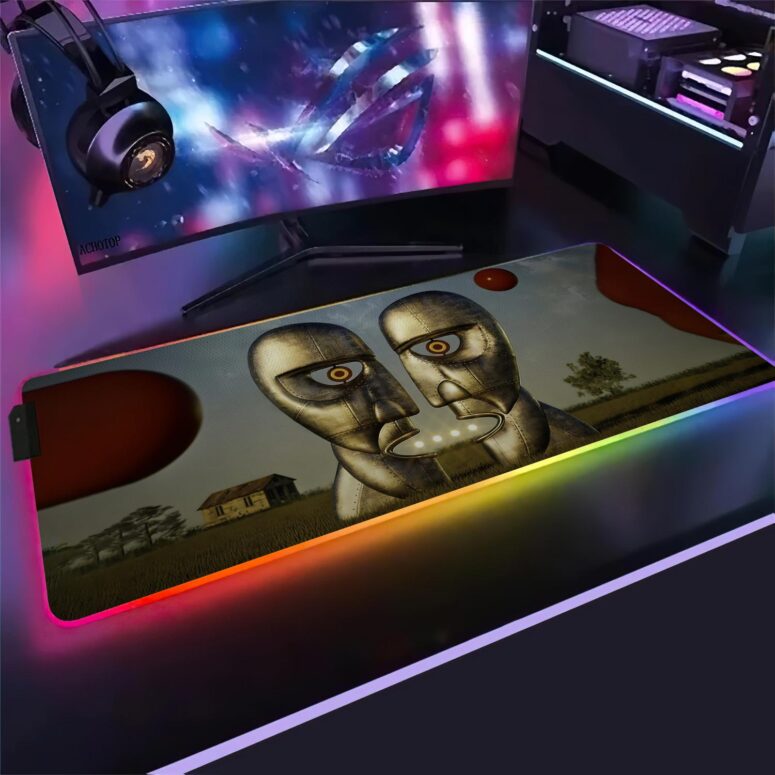 The Division Bell Fan Art Magic RGB Pink Floyd Luminous Mouse Pad Led The Division Bell Fan Art Magic RGB Pink Floyd Luminous Mouse Pad Led