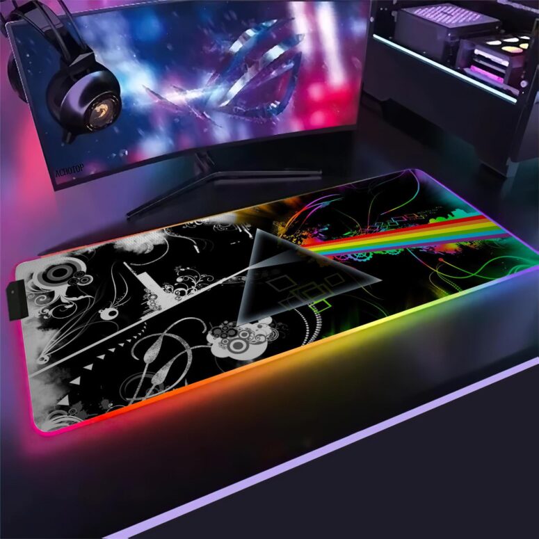 Universe Pink Floyd Wall Art Magic RGB Luminous Mouse Pad Led Universe Pink Floyd Wall Art Magic RGB Luminous Mouse Pad Led