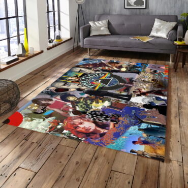 Pink Floyd Albums Rug, Saucerful of Secrets, Ummagumma, Atom Heart Mother, The Dark Side Of The Moon, Wish You Were Here Rug