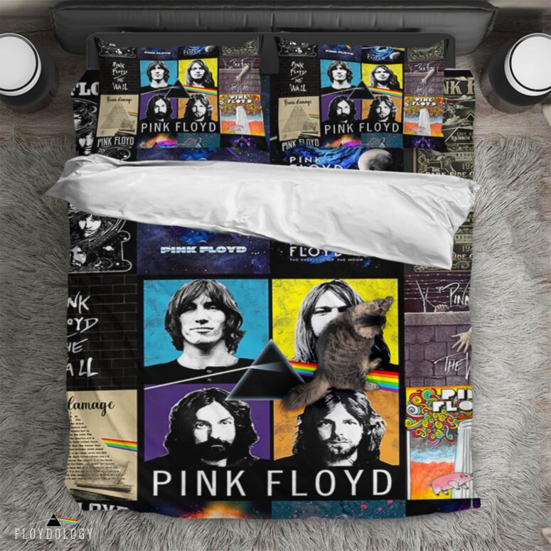 Pink Floyd Artwork Collage Vintage Bedding Sets Pink Floyd Artwork Collage Vintage Bedding Sets
