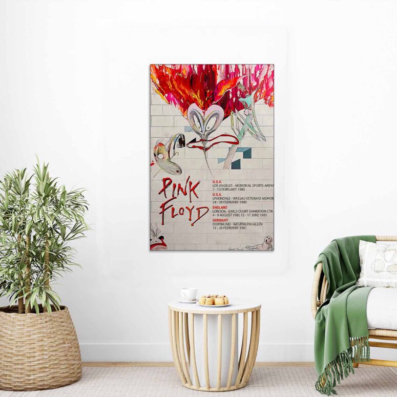 The Wall 1980 Concert Dates Pink Floyd Canvas The Wall 1980 Concert Dates Pink Floyd Canvas