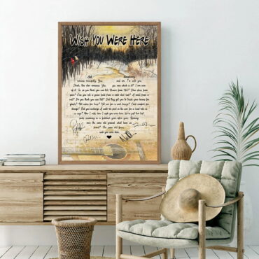 Wish You Were Here Pink Floyd Lyrics Guitar Canvas