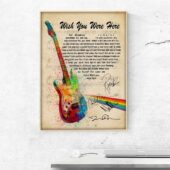 Wish You Were Here Pink Floyd Sign Guitar Canvas Vertical1pieces8 - OtherBrick