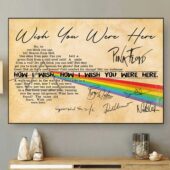 Wish You Were Here Sign Pink Floyd Canvas Vintage Mockup 1 - OtherBrick