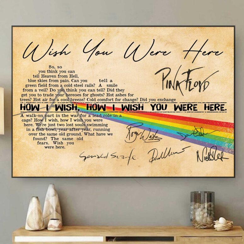 Wish You Were Here Sign Pink Floyd Canvas