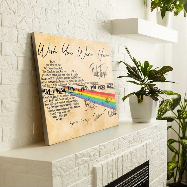 Wish You Were Here Sign Pink Floyd Canvas