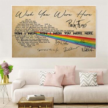 Wish You Were Here Sign Pink Floyd Canvas
