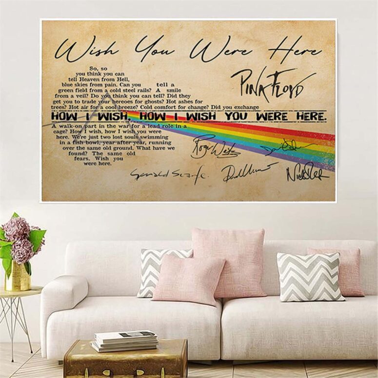 Wish You Were Here Sign Pink Floyd Canvas