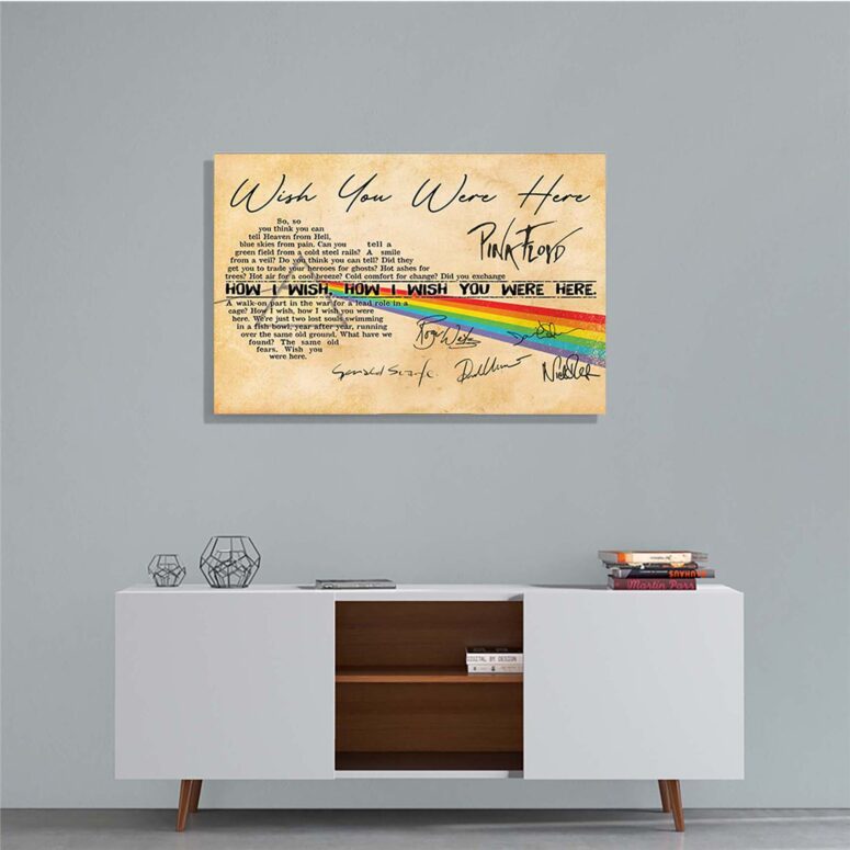 Wish You Were Here Sign Pink Floyd Canvas
