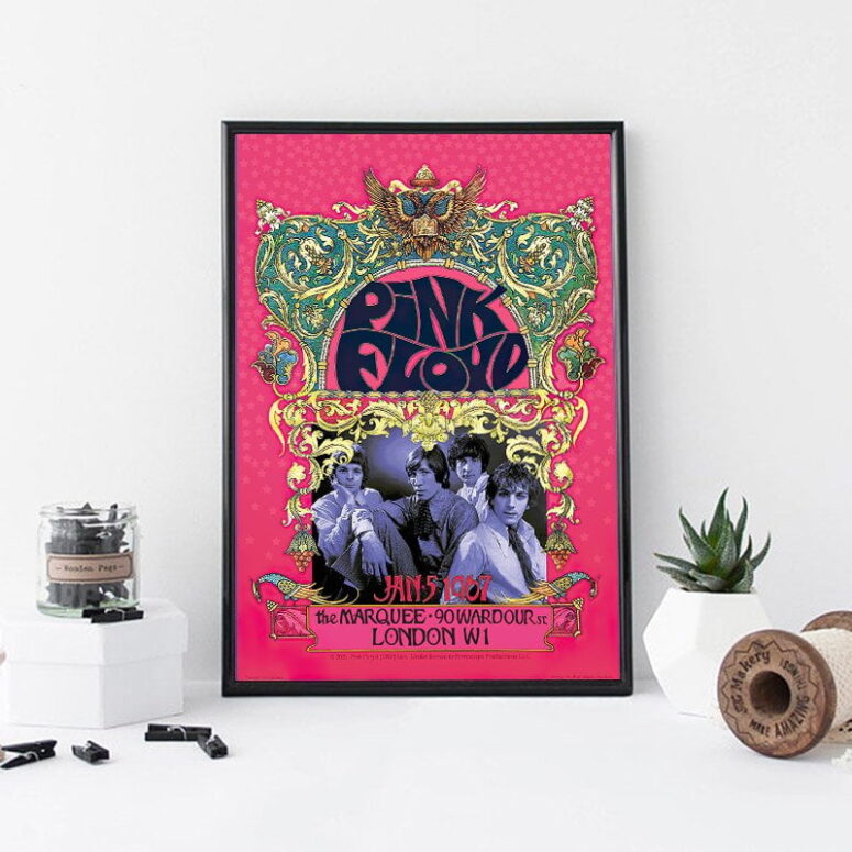 Pink Floyd Marquee Club 1967 Poster Canvas