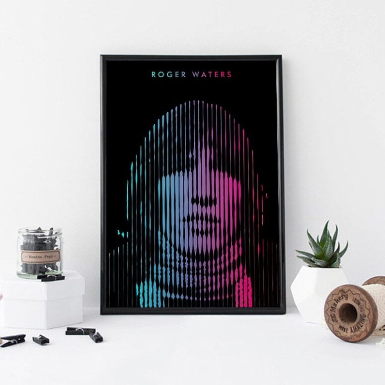 Roger Waters Line Art Pink Floyd Canvas Roger Waters Line Art Pink Floyd Canvas