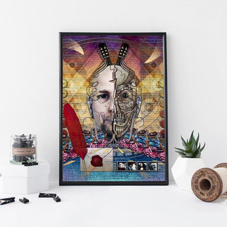 Welcome To The Machine Digital Art Pink Floyd Canvas Welcome To The Machine Digital Art Pink Floyd Canvas