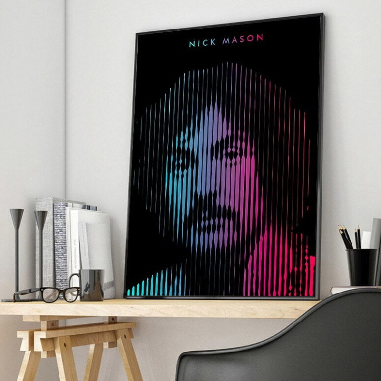 Nick Mason Line Art Pink Floyd Canvas Nick Mason Line Art Pink Floyd Canvas