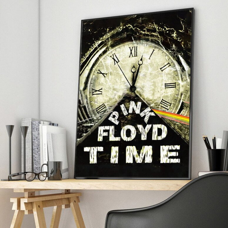 Pink Floyd Time Art Clock Canvas
