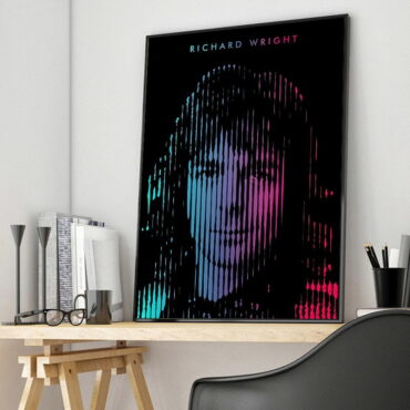 Richard Wright Line Art Pink Floyd Canvas