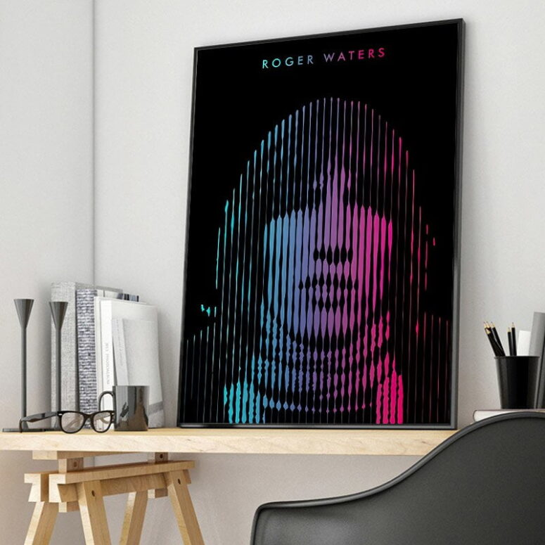 Roger Waters Line Art Pink Floyd Canvas Roger Waters Line Art Pink Floyd Canvas