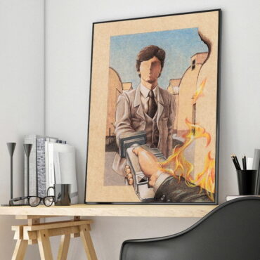 Welcome to the Machine Illustration Wish You Were Here Pink Floyd Canvas