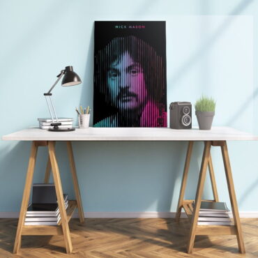 Nick Mason Line Art Pink Floyd Canvas