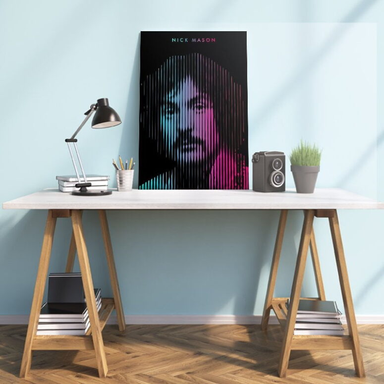 Nick Mason Line Art Pink Floyd Canvas Nick Mason Line Art Pink Floyd Canvas
