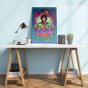 Syd Barrett Portrait Illustration Pink Floyd Canvas