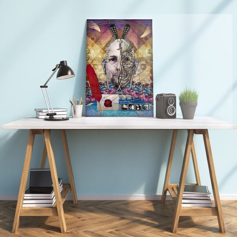 Welcome To The Machine Digital Art Pink Floyd Canvas Welcome To The Machine Digital Art Pink Floyd Canvas