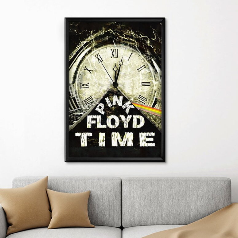 Pink Floyd Time Art Clock Canvas