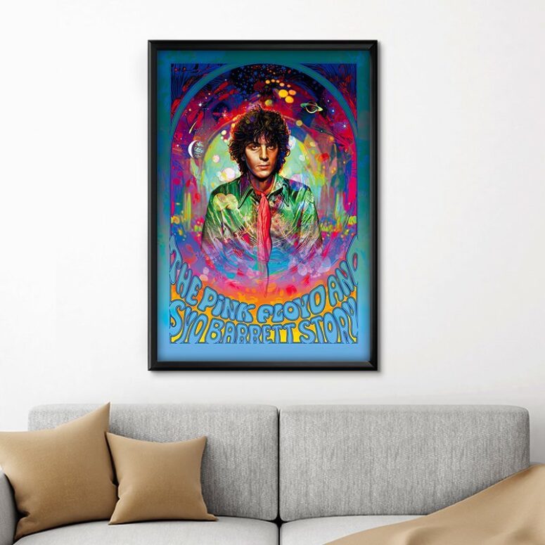 Syd Barrett Portrait Illustration Pink Floyd Canvas Syd Barrett Portrait Illustration Pink Floyd Canvas