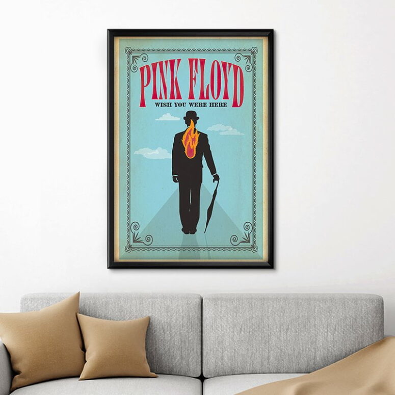 Wish You Were Here Pink Floyd Poster Pink Floyd Canvas Wish You Were Here Pink Floyd Poster Pink Floyd Canvas